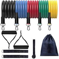 11PCS Fitness Resistance Bands Workout Exercise Yoga Set Fitness Tube Yoga Stretch Training Home Gyms Elastic Pull Rope