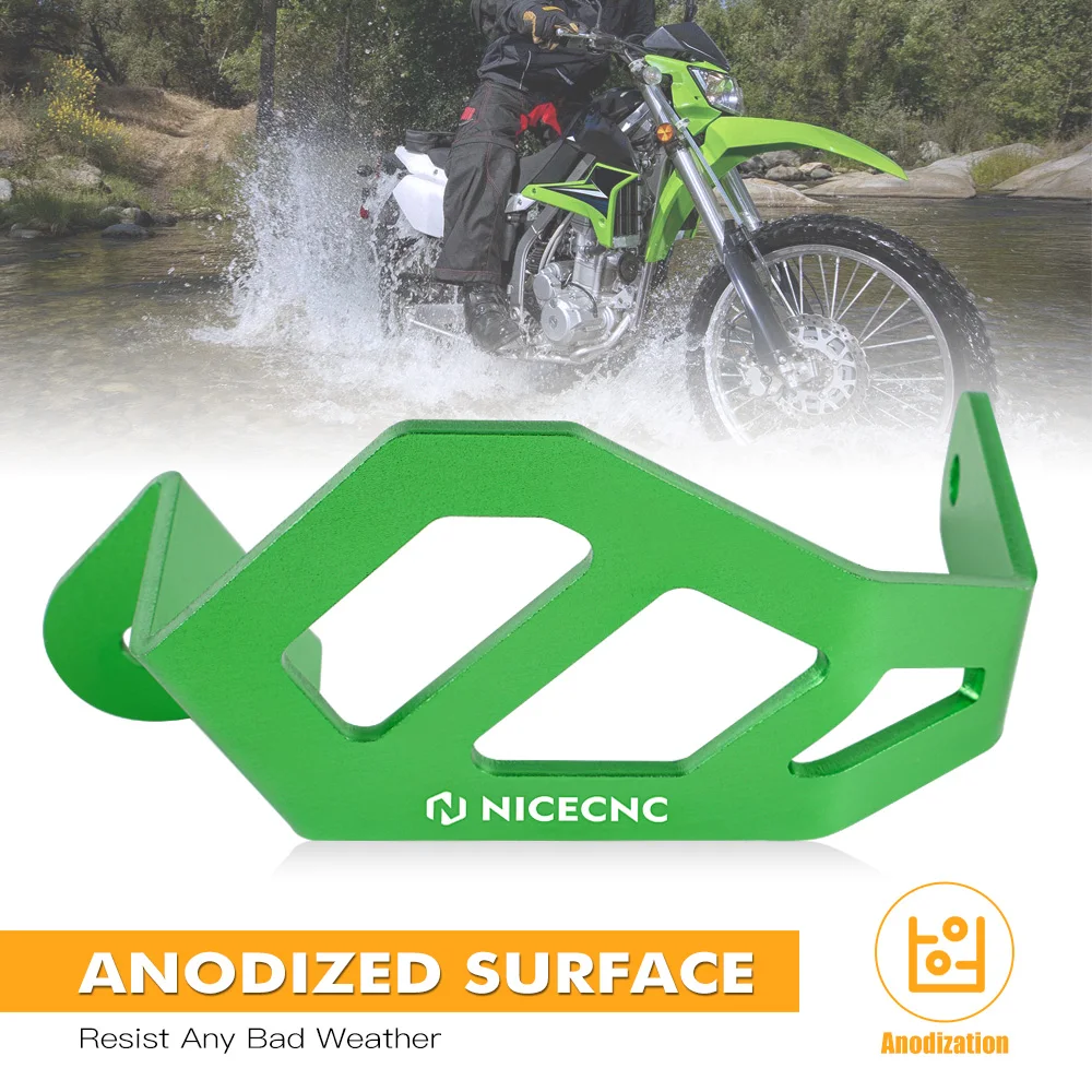 NiceCNC Rear Caliper Guard Billet Aluminum for KAWASAKI KX125 KX250 KX500 1994-2002 KDX200 KDX200R KLX300R 1997-2002 KLX250 S SF