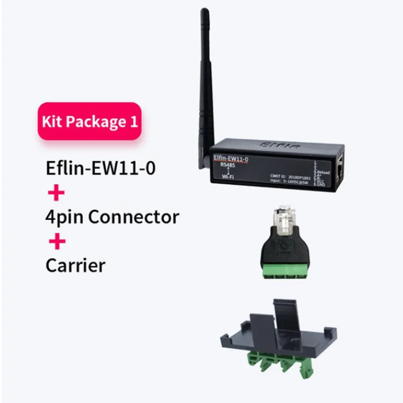 Dispositivi di Rete senza fili Modbus TPC IP Funzione di RJ45 RS485 per WIFI Serial Server e antenna Esterna