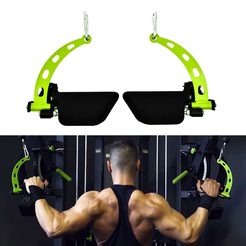 Fitness Lat Pull Down Bar Gym Pulley Cable Machine Attachment Rowing Workout T-bar V-bar High Low Biceps Triceps Training Handle