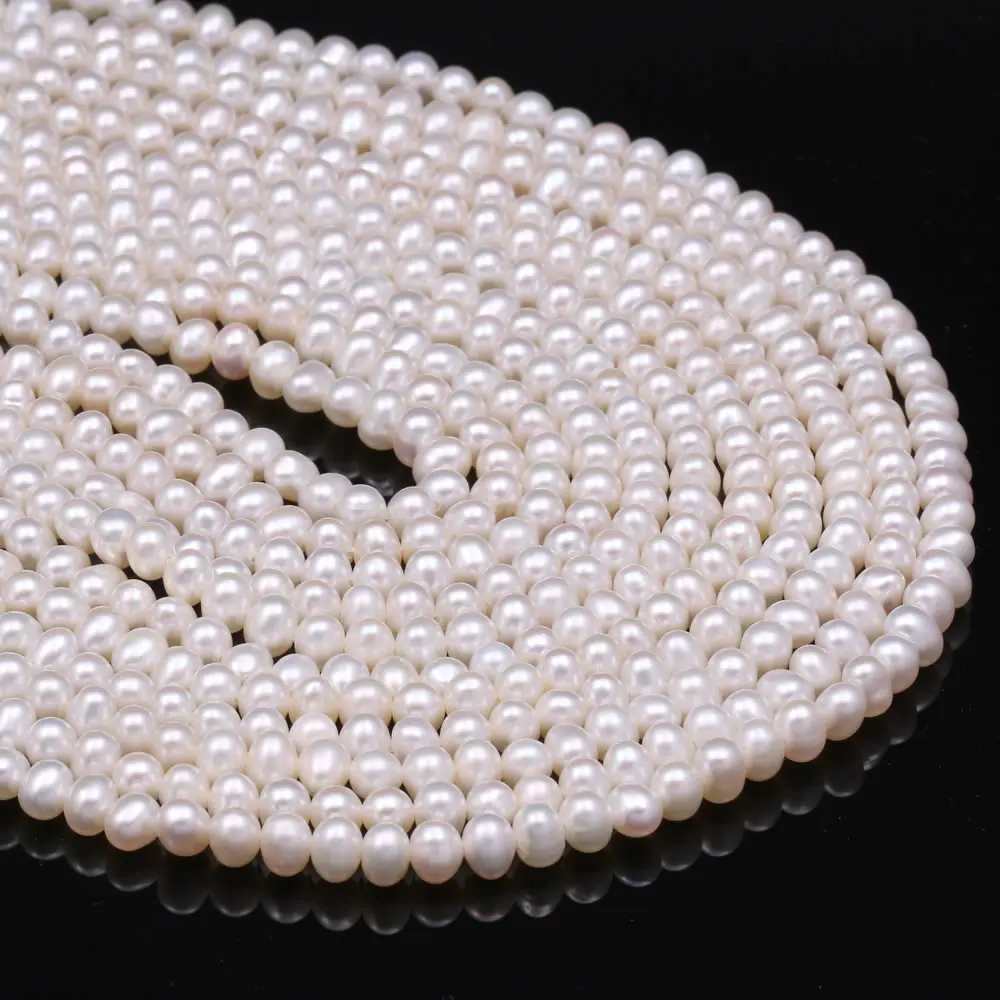 

Wholesale Natural Freshwater Pearls Beads Delicate Beads For Jewelry Making DIY Bracelet Neckalce Accessories 4-5mm