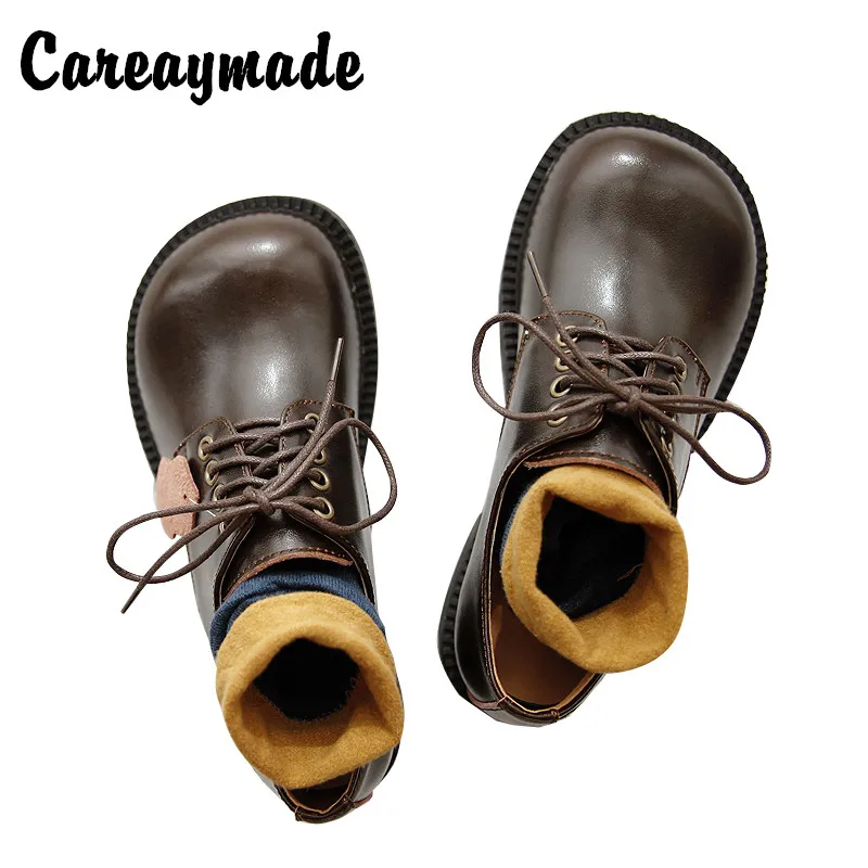 

Careaymade-Fashion small leather shoes women's shoes flat bottomed retro single shoes casual shoes student fashion British shoes