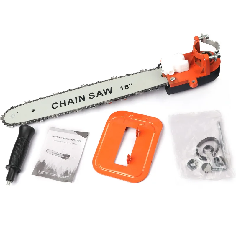 16 Inch Chainsaw Bracket Electric Saw Change M10+M14+M16 Angle Grinder Into Chain Saw Woodworking Power Tool Set