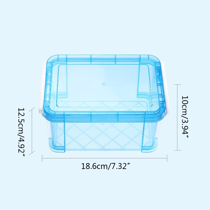 Transparent Index Card Holder Removable Snap-tight Lid Notecard Collection Box Flash Cards Organizer for Office School