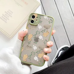 Cartoon Camera Protection Border Cute Rabbit Phone Case for iphone 15 14 7 8 plus 16 15 14 11 12 13 Pro Max X XS XR Back Cover