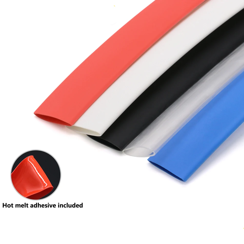 

1M 5M Φ32mm 4:1 Ratio Glue Lined Heat Shrink Tube Waterproof Shrinkable Tubing Black Transperant Red