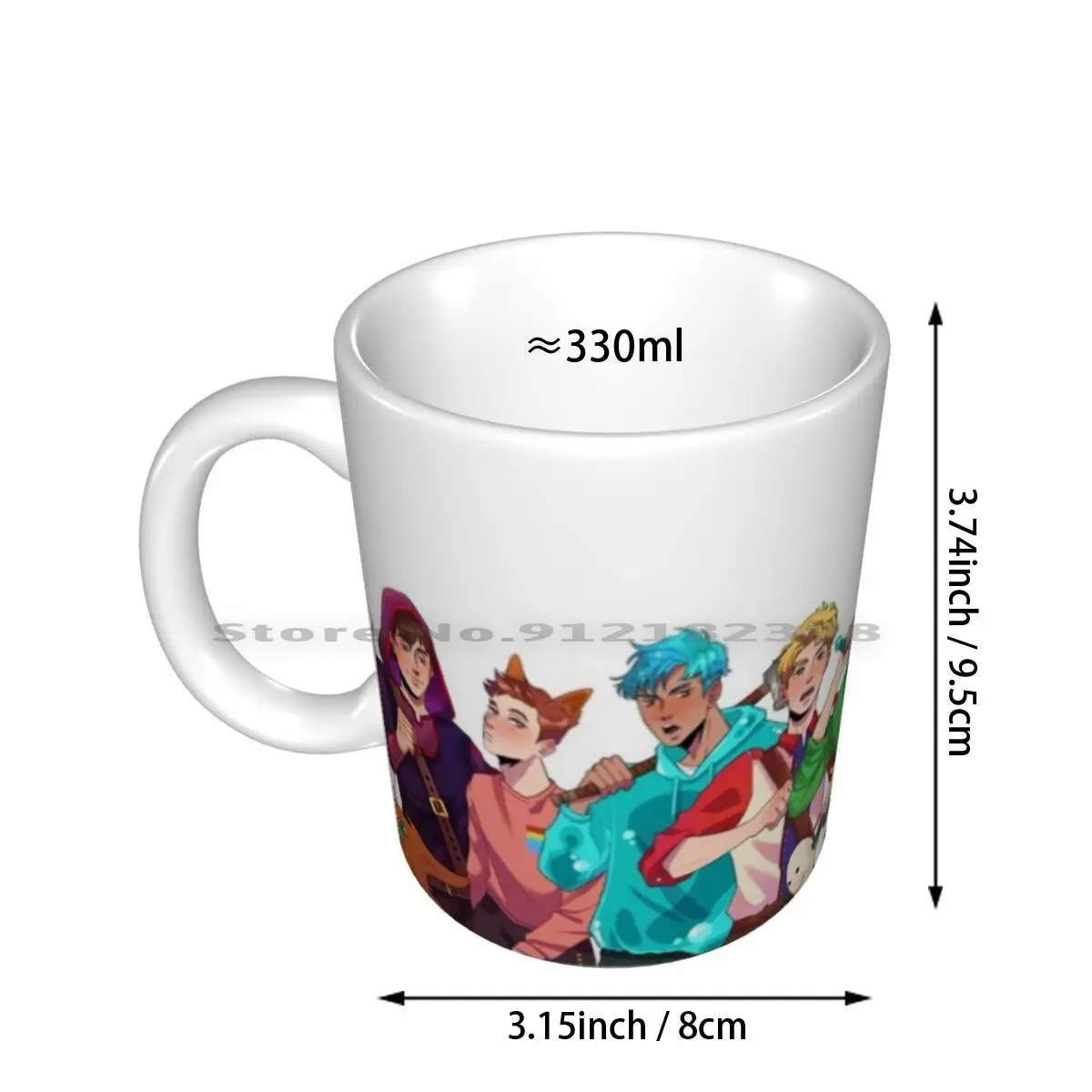 Dream Smp Ceramic Mugs Coffee Cups Milk Tea Mug Deamsmp Dream Fanart Anime Technoblade Sapnap Creative Trending Vintage Gift