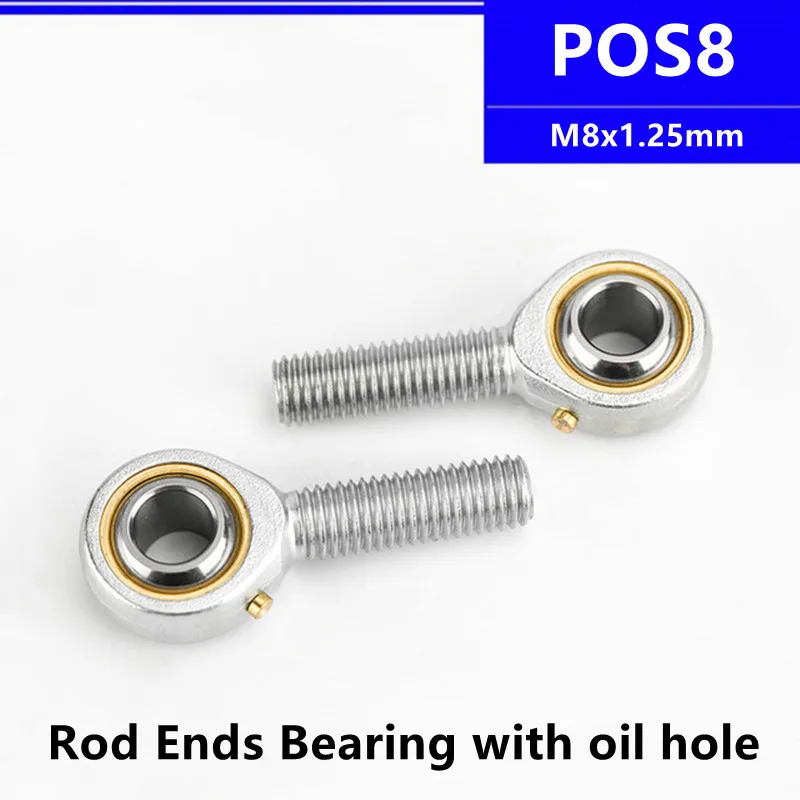 

20Pcs POS8 M8x1.25mm Fish Eye Rod Ends Bearing Male Thread Universal Knuckle Ball Joint