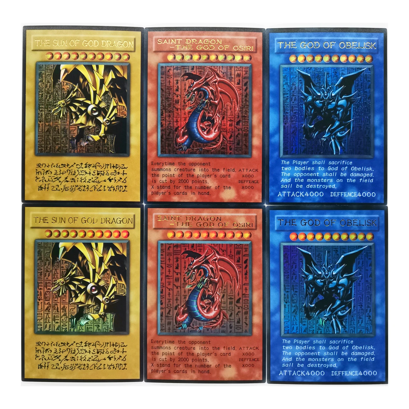 Yu Gi Oh SR Egyptian God Obelisk the Tormentor English DIY Toys Hobbies Hobby Collectibles Game Collection Anime Cards