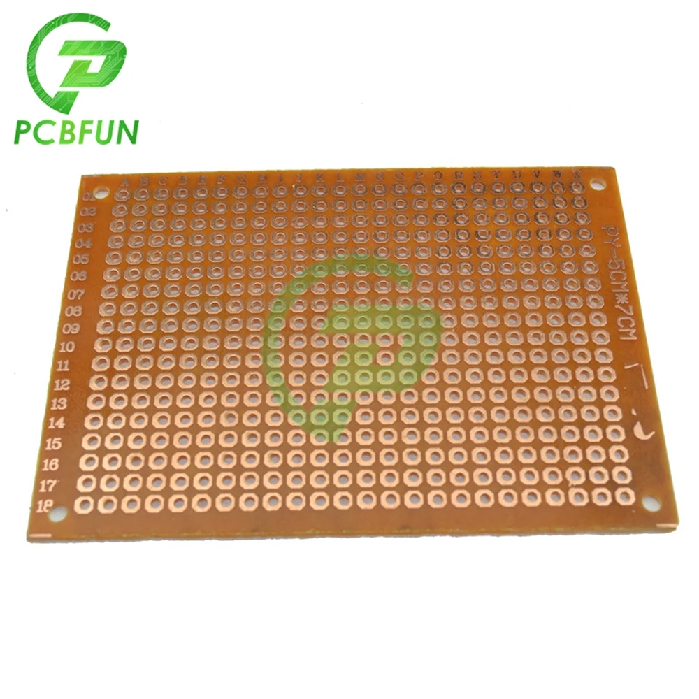 Prototyp Papier Single Side Kupfer PCB Universal-Experiment Matrix Circuit Board 5x7cm Bakelit Bord für DIY Löten 2,54mm