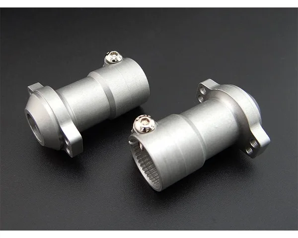 

Hot Racing aluminum AR44 straight axle adapters for the Axial SCX10 II rock crawler