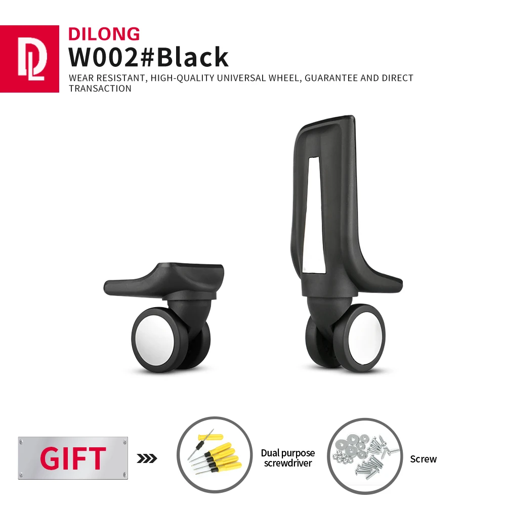 Dilong W002 Bagage Wielen Vervanging Accessoires Universele Wiel Trolley Koffer Reparatie Praktische Flexibele Wielen