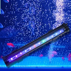 AC110V-220V Multicolor Onderwater Aquarium Led Bubble Light Air Stenen Aquarium Air Curtain Bubble Led Lamp Aquariu