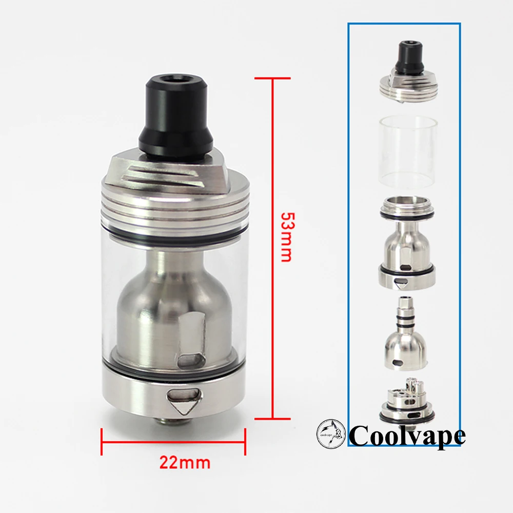 SXK SKYLINE R RTA 22Mm Atomizer 316SS Single Coil MTL 3.2 Ml 510ด้าย E-Cigarette Vs berserker Mini V2 MTL RTA