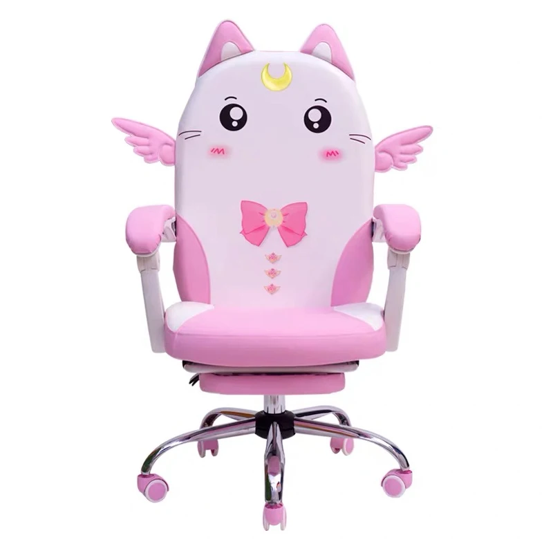 Pink cute anchor computer chair home student dormitory chair modern minimalist girl live game chair Internet cafe gaming chair