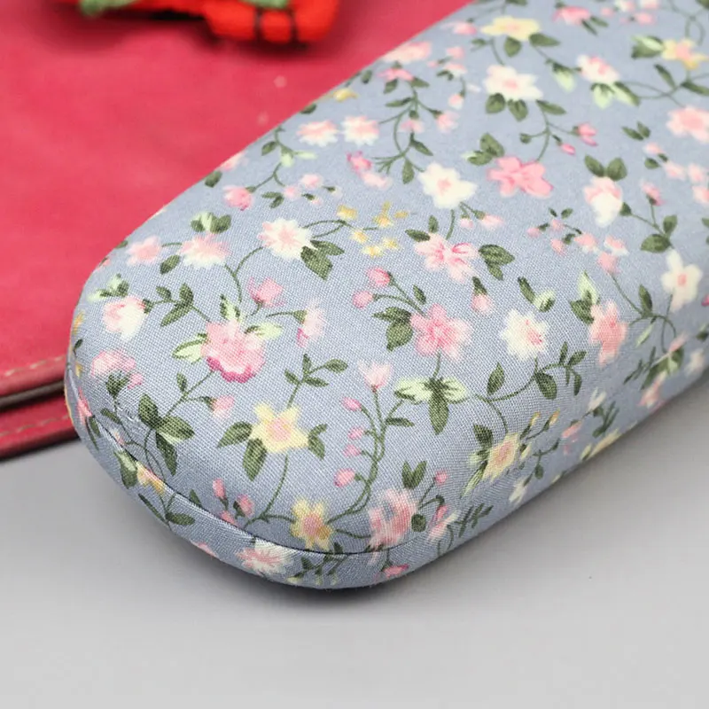 Fashion Portable Glasses Case Simple Glasses Box Chinese Style Spectacle Case Floral Printed Sunglasses Bag Transparent Cases