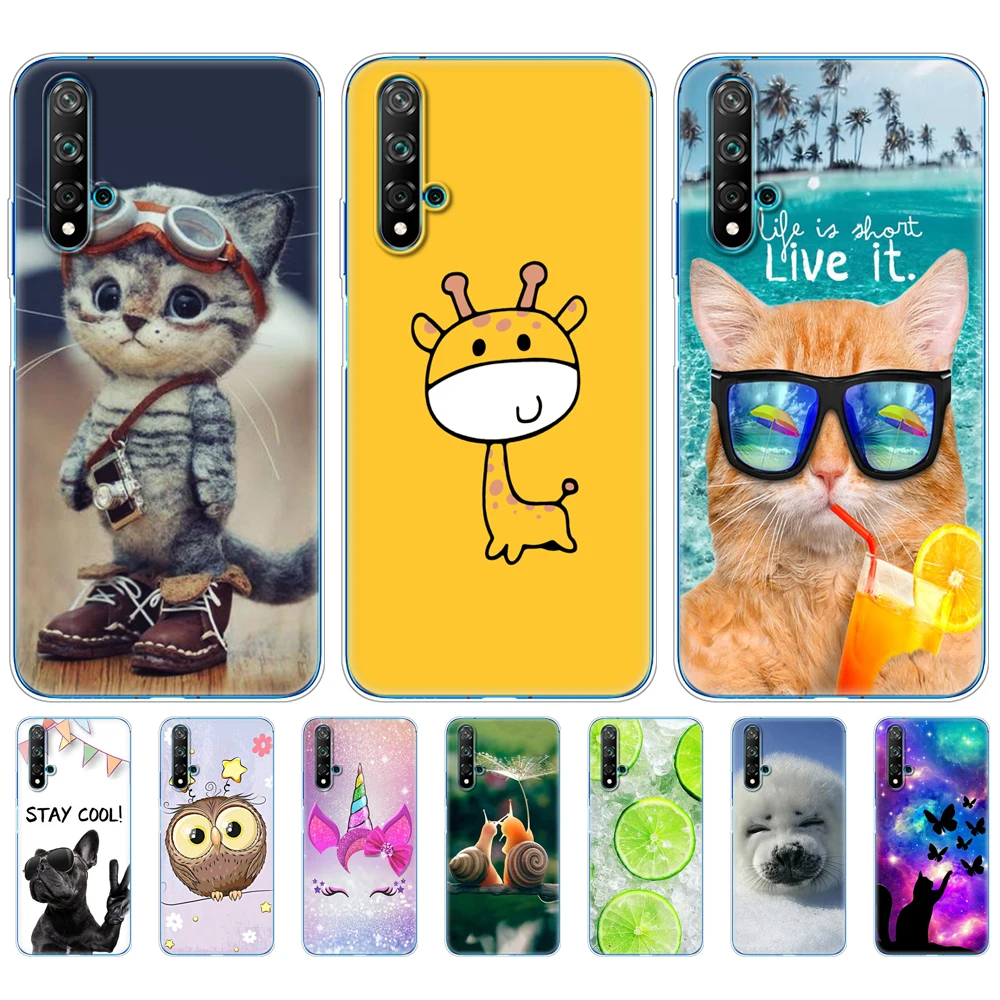 For Huawei Nova 5T Case Soft TPU Back Silicon Phone Cover For Nova5T 5 T YAL-L21 6.26'' Fundas Coque Bumper