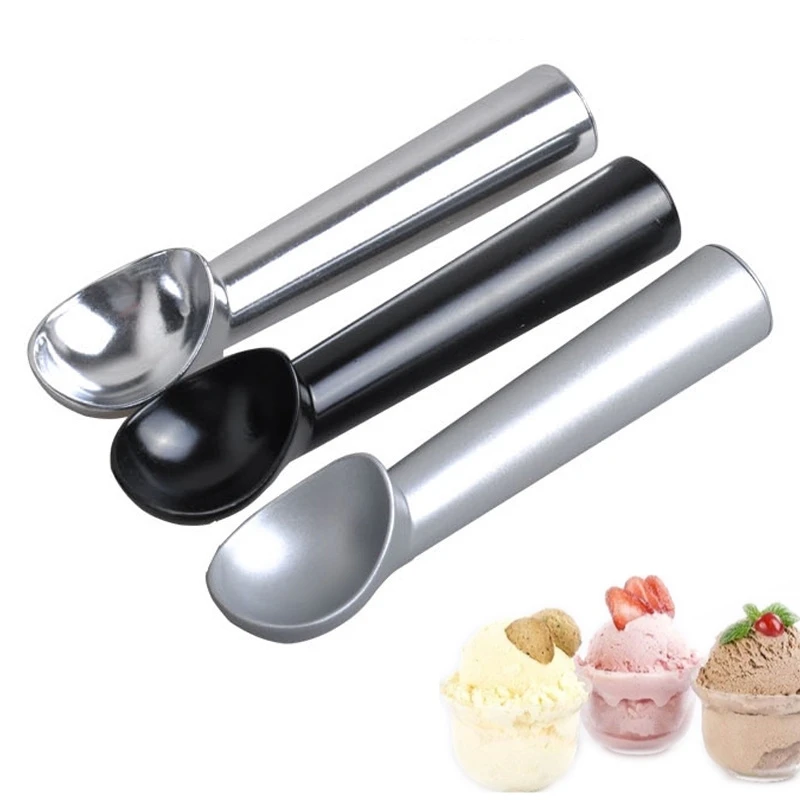 Aluminum Ice Cream Scoop Tool cookie scoop Icecream Spoon Kitchen Gadgets Sticks Mashed Potatoes Watermelon Fruit Spoon 1PCS