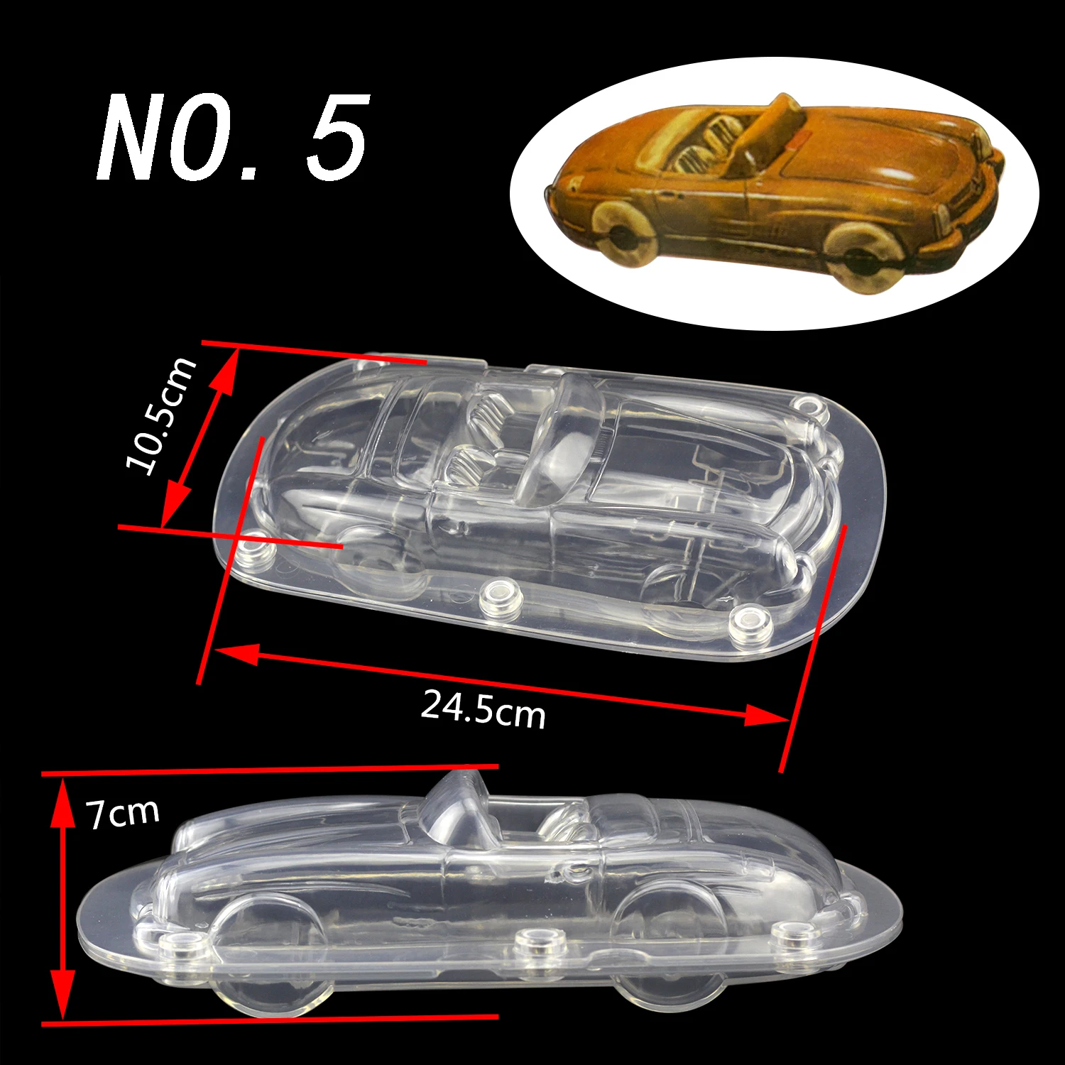 3D car shape  Polycarbonate Chocolate Moulds Chocolate Candy Bars Molds Tray Polycarbonate Plastic Form Flowers Baking Pastry Ba