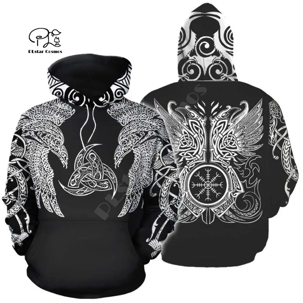 

PLstar Cosmos Valhalla God Odin Warrior Tattoo Vintage NewFashion Tracksuit 3DPrint Harajuku Pullover Casual Jacket Hoodies X6