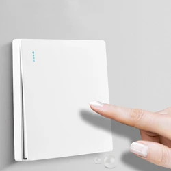 250V 86mm 1/2/3/4 gang 1/2 way PC panel White flat panel household concealed embedded wall switch weak current socket set A5