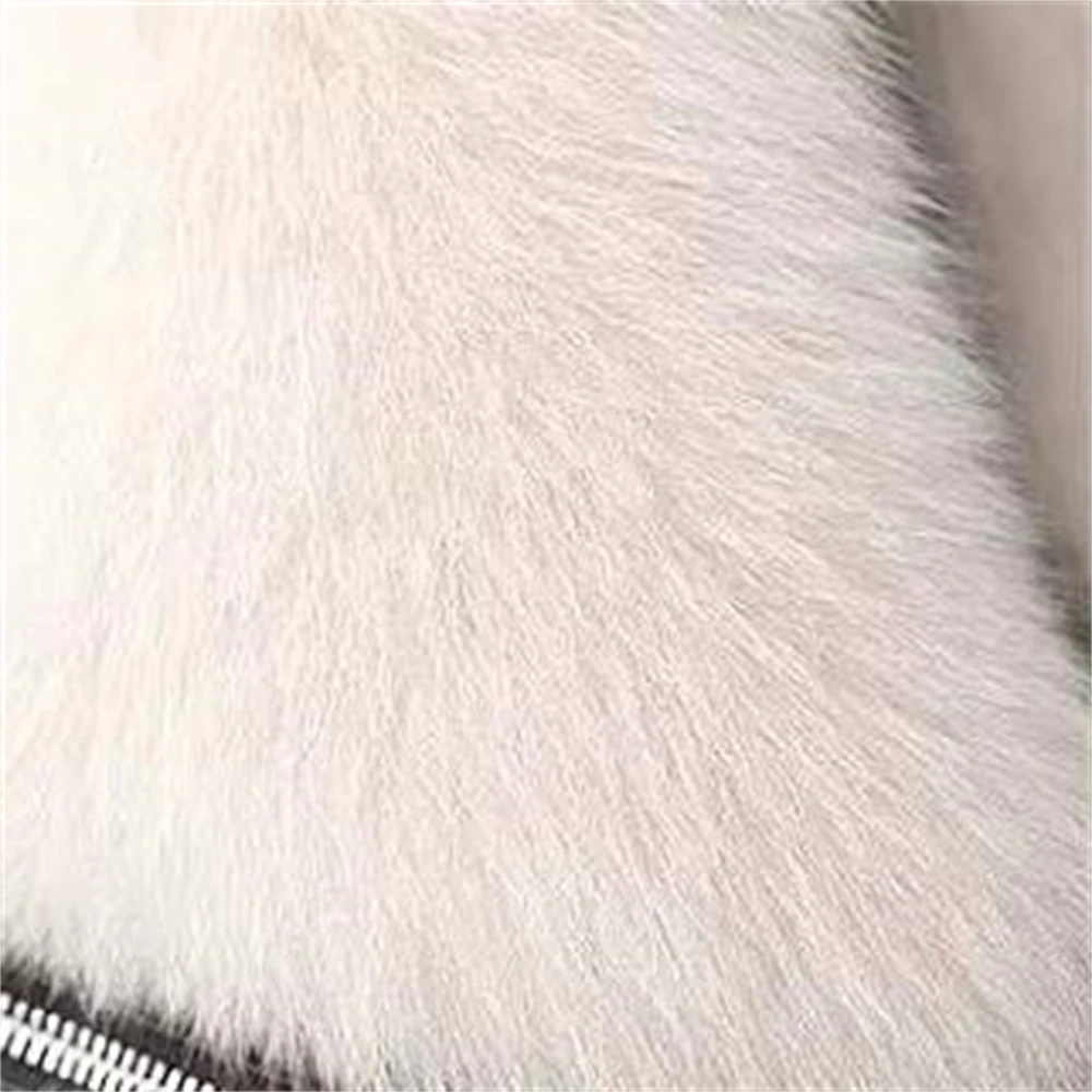 Teddy Coat 2024 High Street Plush Fur One Piece Jacket Faux Fur Vest Coat Women\'S Lapel Sleeveless Buckle Slim Fit  jacke fell