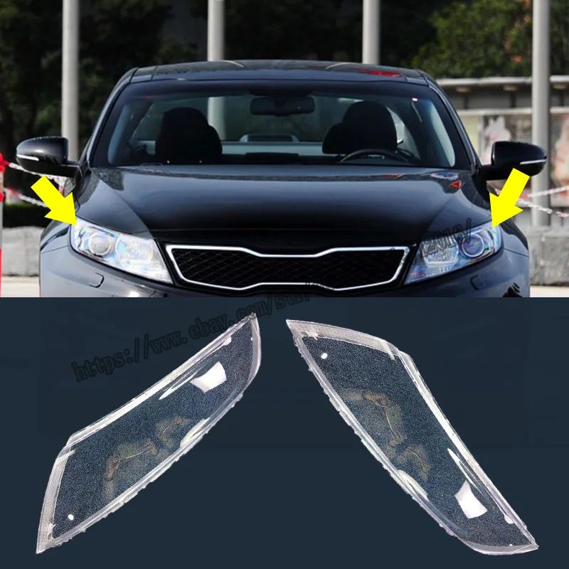 

For Kia K5 2009 2010 2011 2012 2PCS Car Headlight Lens Headlamp Cover Left Right 1 Pair Car modification accessories