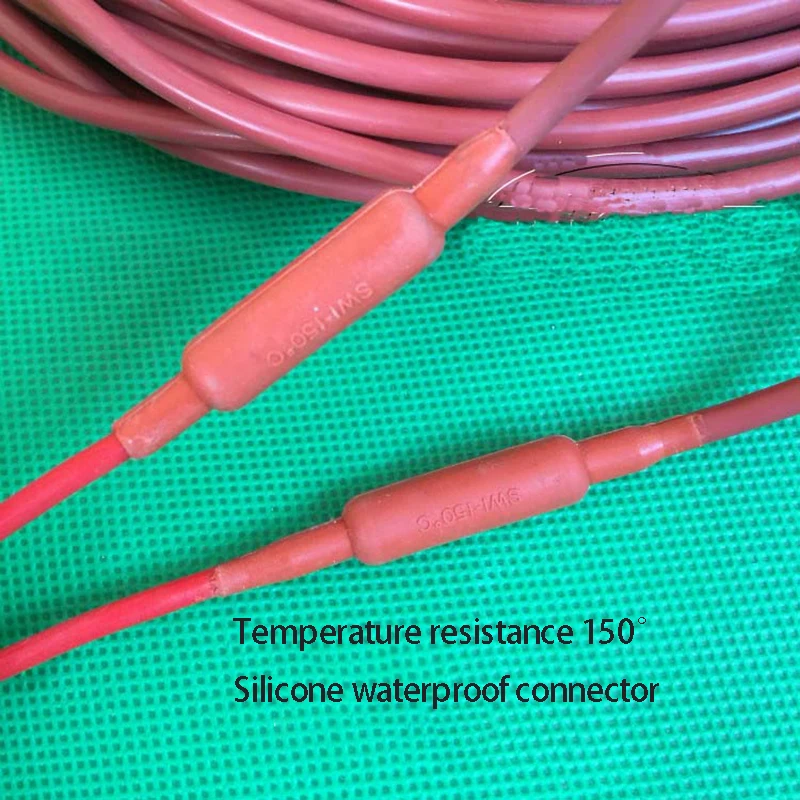 Free shipping 15M waterproof 36k heating cable Underfloor Silicone rubber carbon heating cable electric Red blanket heating wire