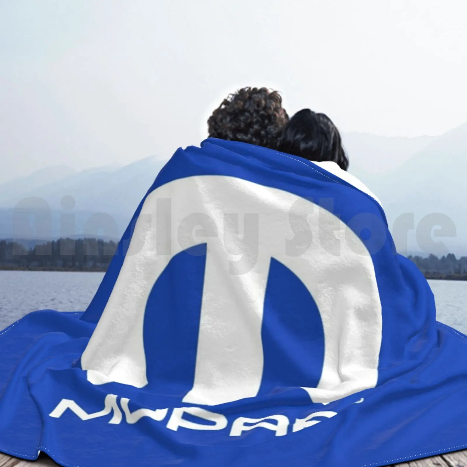 Mopar White Logo Fan Art Blanket Super Soft Warm Light Thin Mopar Logo Symbol Parts Chrysler Muscle Car Cars view 5