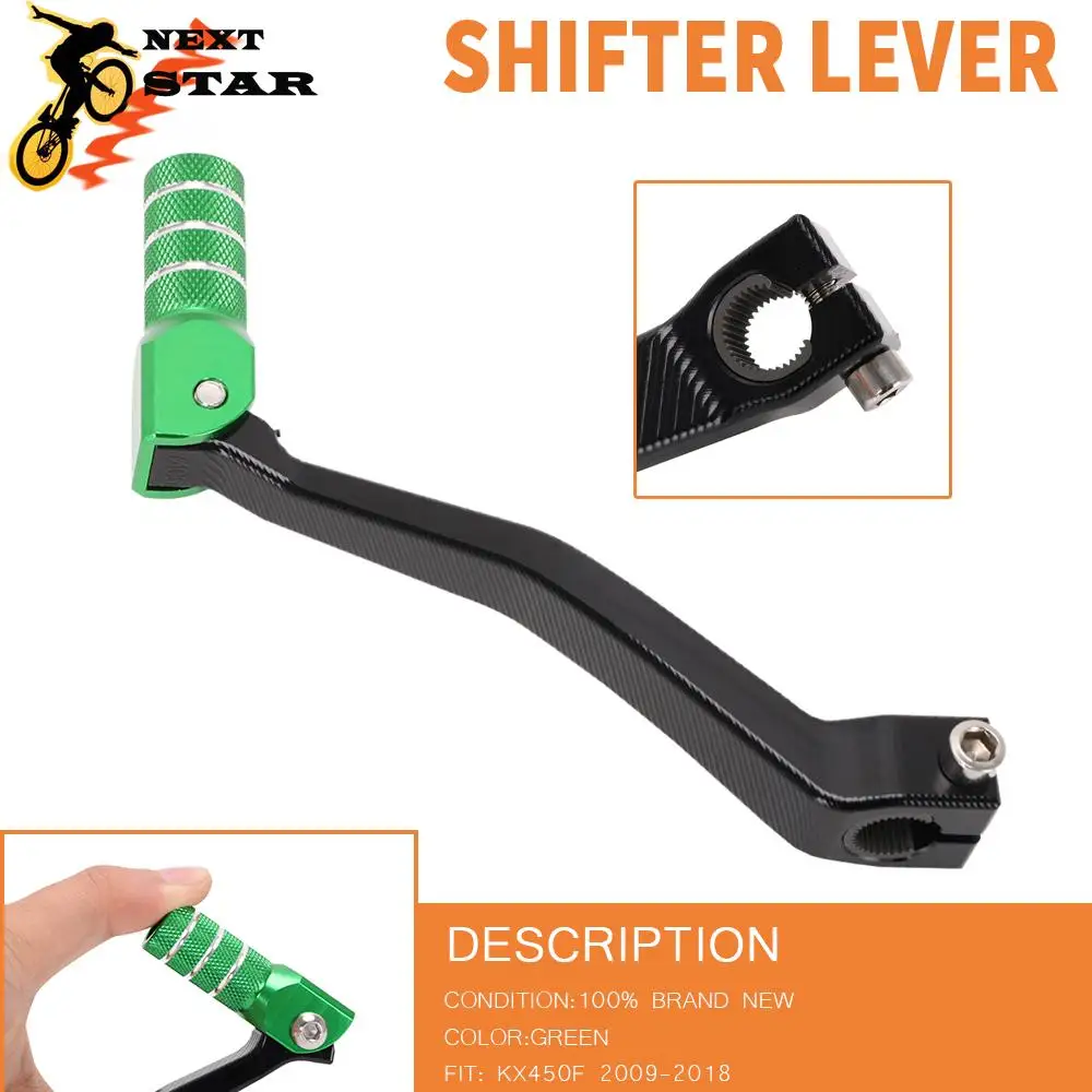 2009-2018 Motorcycle CNC Folding Shifter Shift Lever Anti-fall Foot Brake Pedal For Kawasaki KX450F KX KXF450 KX 450F KXF 450