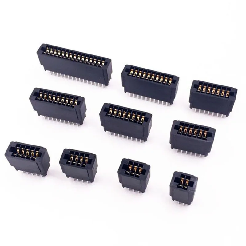 5PCS 2.54mm pitch Edge Card Connector Slot bus socket Gold finger socket PCB board socket Straight Pin 4P6P8P10P12P14-86P