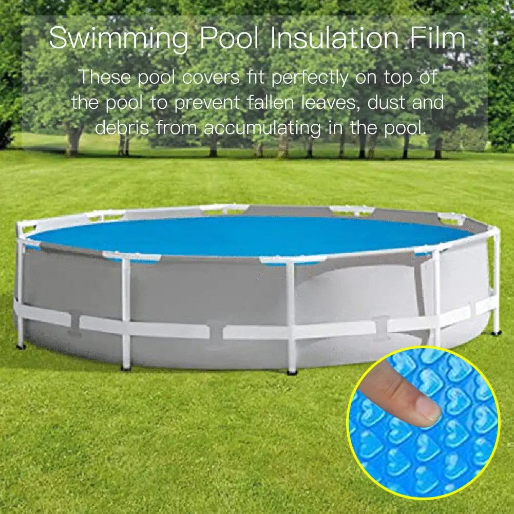 PE Bubble Swimming Pool Cover Ground Cloth Lip Cover Dustproof Floor Cloth Mat Cover Insulation Film Pool Protection Cover 12ft