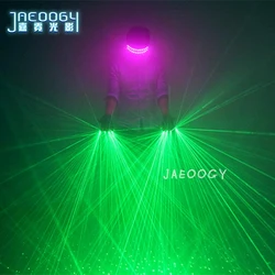 Fluorescent Green Laser Gloves, Halloween Show Dancing Glowing LED Glasses, Nightclub Fluorescent Props, Lighting Gloves