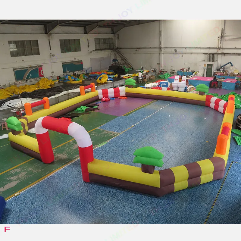 

10x10m Inflatable Go Kart Race Track/Commercial Inflatable Track for Zorb Ball/Large Kids Adults Bumper Car Racer Arena For Sale