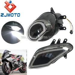 12V PC Motorcycle Headlight Assembly SET High/Low Beam DRL Running Lamp For BMW S1000RR 2009 2010 2011 2012 2013 2014