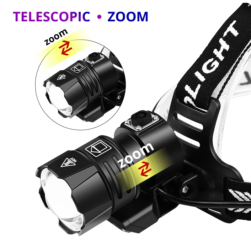 800000lm xhp100.2 farol usb recarregável led com cob luz xhp70.2 poderoso farol caça lanterna uso à prova d3água 3x18650