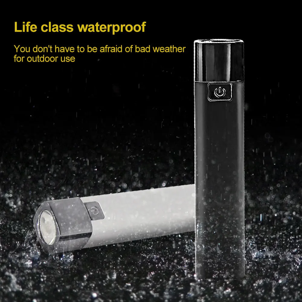 Super Bright Mini Portable XPE LED Flashlight with USB Charging 3 Modes Lighting Waterproof Camping Fashlight Lantern