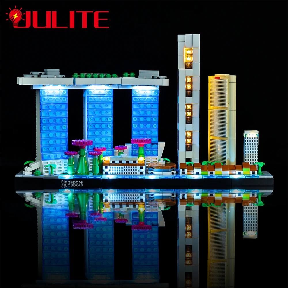 LED Light Kit For Creative 21057 Architecture Skyline Yet Singapore City Center Building Model DIY Toys Set Not Building Blocks