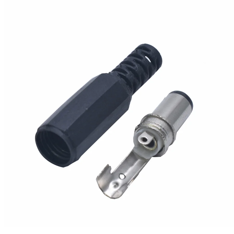 1/5/10 sztuk DIY 6.3mm x 3.0mm DC wtyczka zasilania żeński przewód Adapter złącze lutowane beczka długość 9.5mm