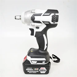 1/2 inch Socket Wrench Electric Rechargeable Brushless Impact Wrench Cordless with one 18V 9000mAh Lithium Battery