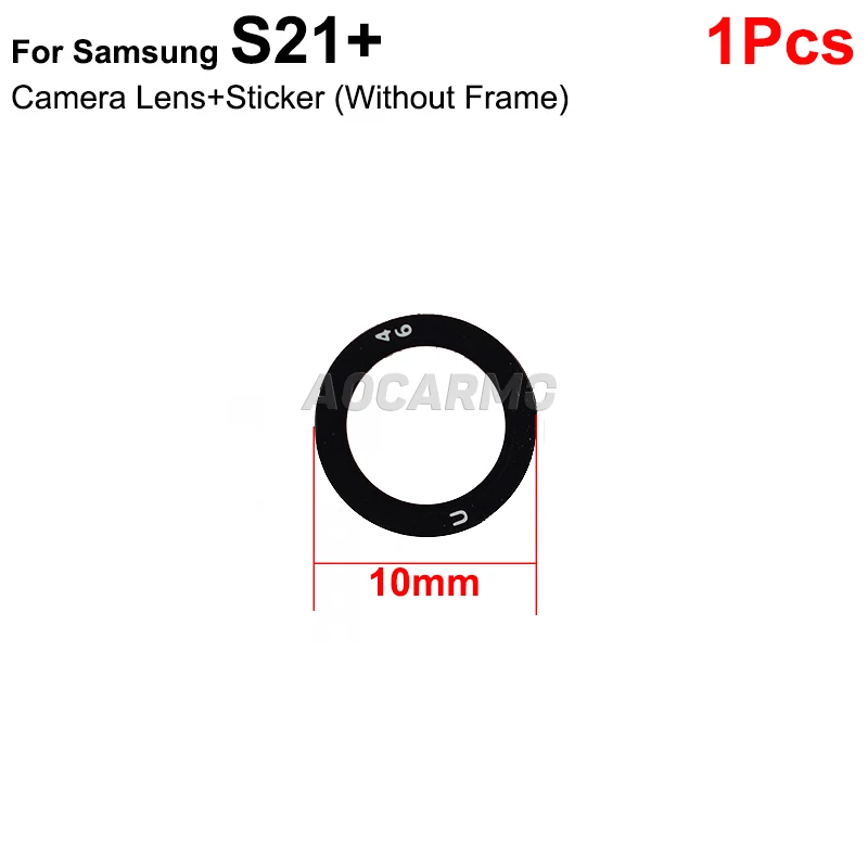 Aocarmo For Samsung Galaxy S21 Plus Ultra S21U Rear Back Camera Lens Glass Without Frame With Sticker Glue Replacement Parts