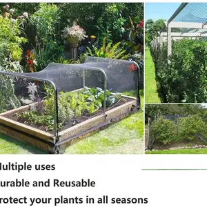 شبكة سوداء شديدة التحمل مضادة للطيور ، سياج الحديقة والمحاصيل ، شبكة سياج واقية ، شبكة صيد ، غزلان ، قطة ، ، دجاج أعلى 12 شبكة مبيعات لصيد الطيور - رقم 11