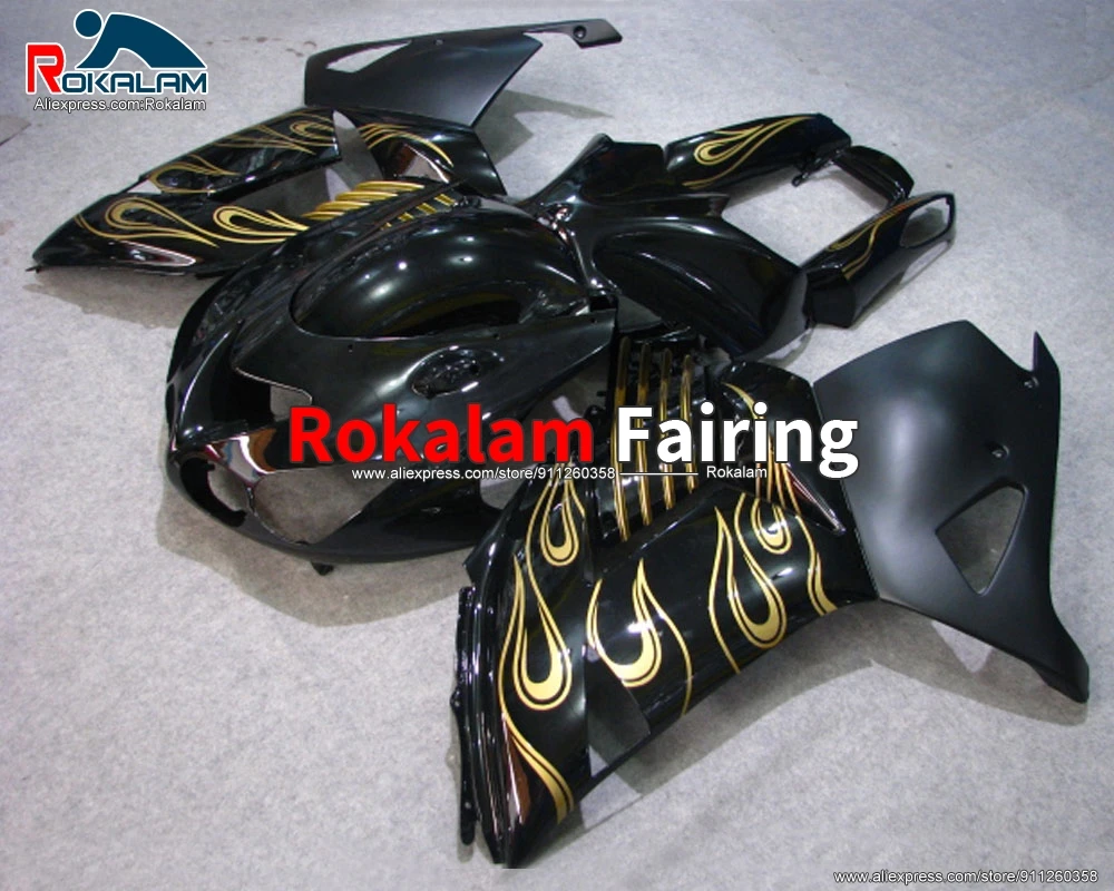 

Body Kit For Kawasaki Ninja ZX14R 2006 2011 ZX-14R 06 07 08 09 10 11 Yellow Black ABS Motorcycle Fairing Kit (Injection Molding)