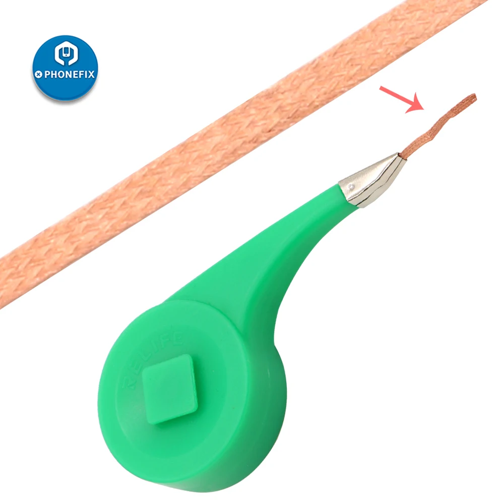 RELIFE-Cables de mecha de soldadura con boquilla antiescaldadura, alambre removedor de tira de estaño de precisión para PCB, 1,5-3,5mm de ancho