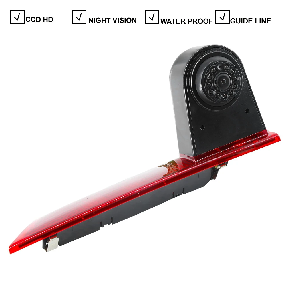 

Car LED Brake Light Rear View Reverse Backup Camera For FORD TRANSIT CUSTOM Vehicle Parking Reversing CCD Camera Night Vision