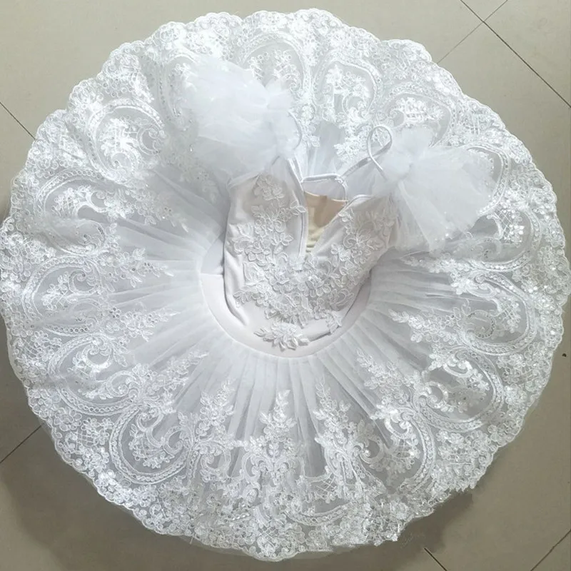 White Pearl ผู้ใหญ่ Professional บัลเล่ต์ Tutu ประสิทธิภาพ Dancewear เด็กหญิงบัลเล่ต์ Ballerina Party เครื่องแต่งกายวันฮาโลวีน