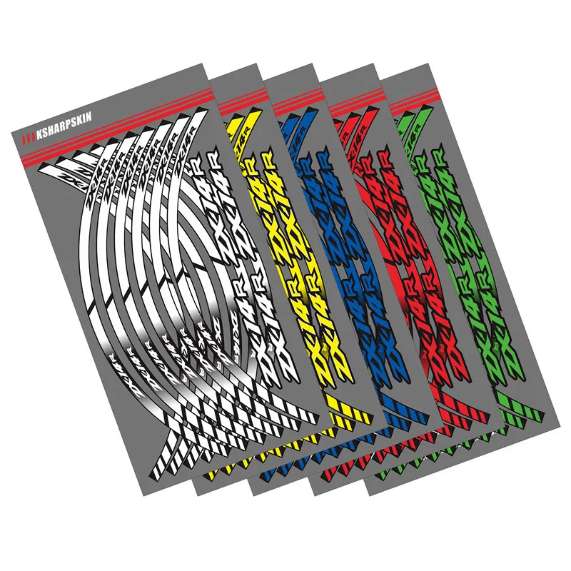 

12 X Motorcycle Styling Wheel Hub Tire Reflective Sticker moto Car Decorative Stripe Decal For KAWASAKKI ZX-14R zx-14r