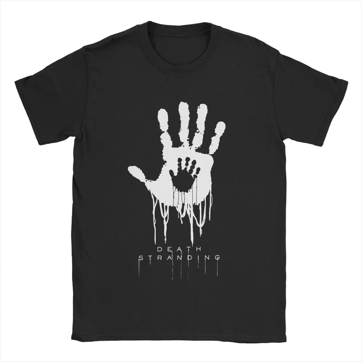 Vintage Death Stranding Hand T-Shirt Men O Neck Cotton T Shirt Kojima Hideo Short Sleeve Tee Shirt Gift Idea Clothes