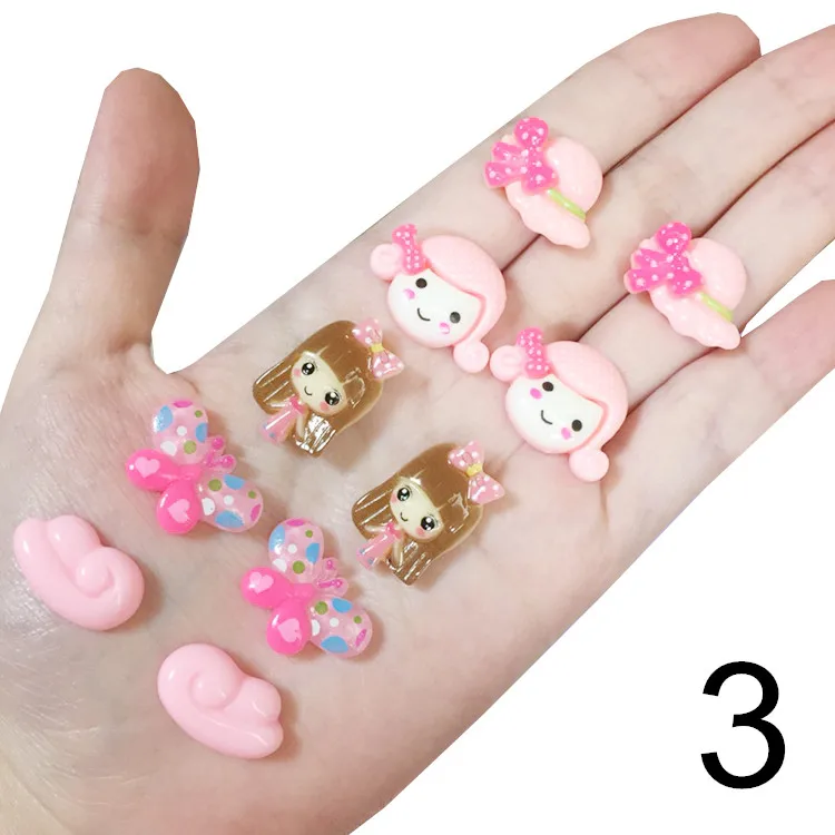 Children's Pink Butterfly Shell Clip-on Earrings, 5 Pairs