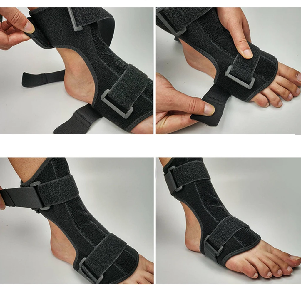 Adjustable Foot Drop Brace Ankle Support Strap Stroke Sports Injury Splint Foot Drop Support Ankle Brace Orthosis Strap